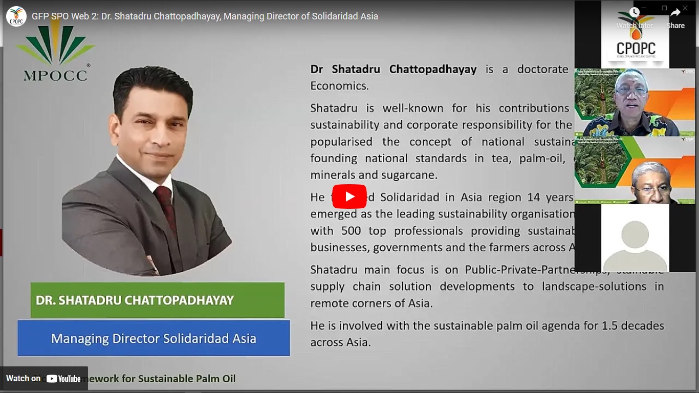 Global Framework for Sustainable Palm Oil Webinar 2 CPOPC.net